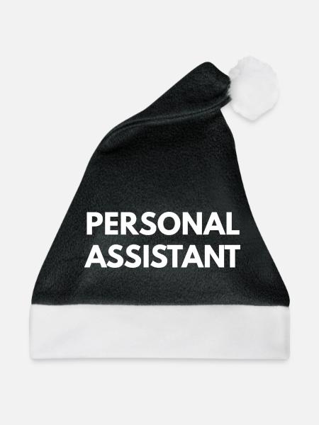 Persönlicher Assistent - Weihnachtsmütze - Schwarz/Weiß - Vorne