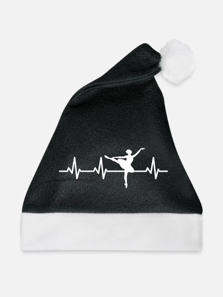 Ballettmädchen Herzklopfen - Weihnachtsmütze - Schwarz/Weiß - Vorne