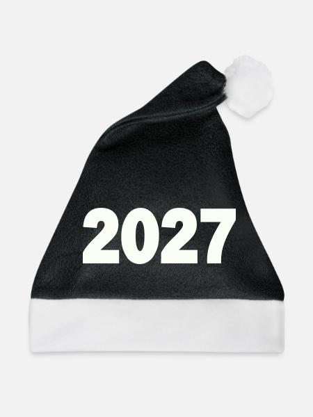 2027 - Weihnachtsmütze - Schwarz/Weiß
