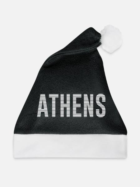 Athens - Weihnachtsmütze - Schwarz/Weiß - Vorne