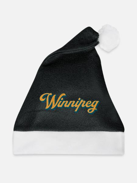 Winnipeg Retro Script - Weihnachtsmütze - Schwarz/Weiß