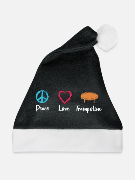 Frieden Liebe Trampolin - Weihnachtsmütze - Schwarz/Weiß