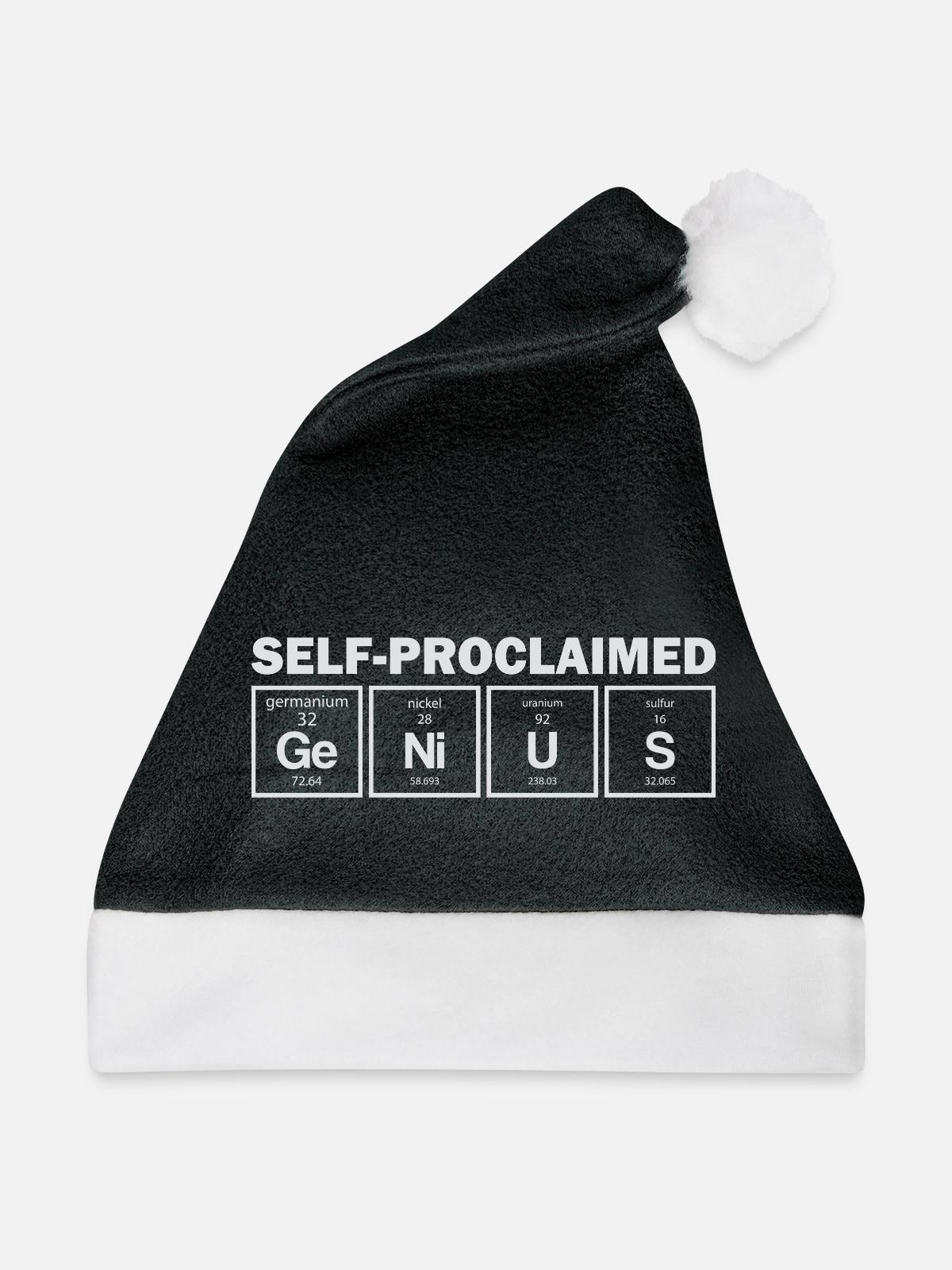 Geniales Element - Weihnachtsmütze - Schwarz/Weiß - Vorne