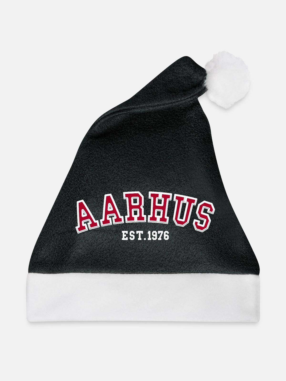 Aarhus gegründet 1976 - Weihnachtsmütze - Schwarz/Weiß - Vorne