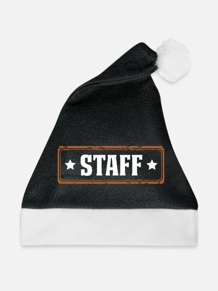 staff - Weihnachtsmütze - Schwarz/Weiß
