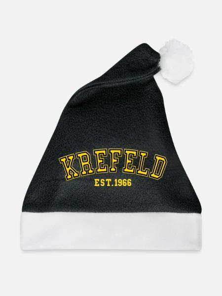 Krefeld gegründet 1966 - Weihnachtsmütze - Schwarz/Weiß
