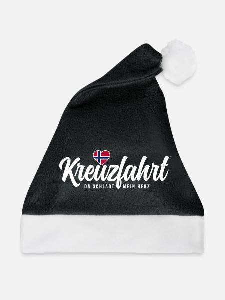 Norwegen Kreuzfahrt - Weihnachtsmütze - Schwarz/Weiß