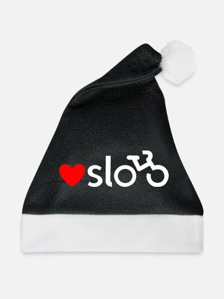 Oslo Fahrrad-Liebesaufkleber (weiß) - Weihnachtsmütze - Schwarz/Weiß