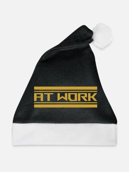 at work - Weihnachtsmütze - Schwarz/Weiß