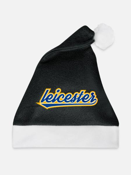Leicester Script Swoosh auf Kleidung - Weihnachtsmütze - Schwarz/Weiß