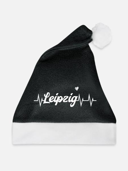 Heartbeat Leipzig - Weihnachtsmütze - Schwarz/Weiß