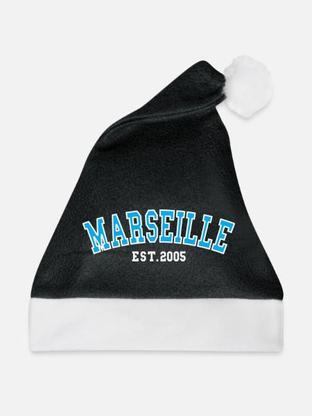 Marseille Est.2005 - Weihnachtsmütze - Schwarz/Weiß