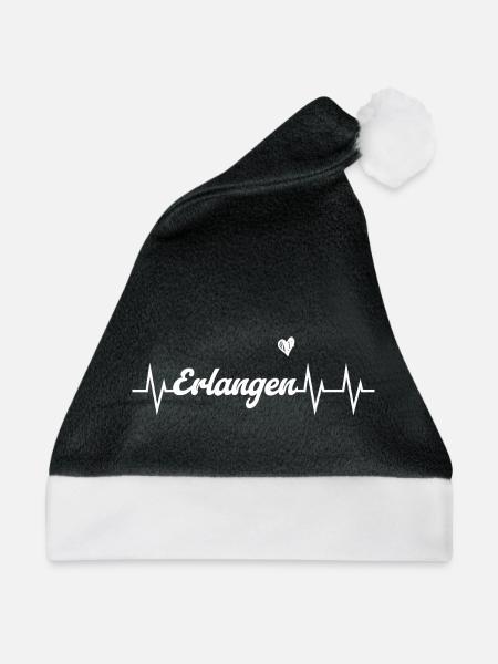 Heartbeat Erlangen - Weihnachtsmütze - Schwarz/Weiß - Vorne