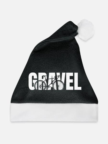 Gravel Typography - Weihnachtsmütze - Schwarz/Weiß - Vorne