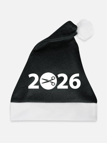 Schneider 2026, Handarbeit 2026 - Weihnachtsmütze - Schwarz/Weiß - Vorne