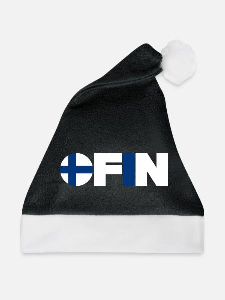 Finnland - Weihnachtsmütze - Schwarz/Weiß