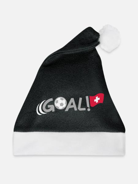 GOAL for Switzerland - Weihnachtsmütze - Schwarz/Weiß