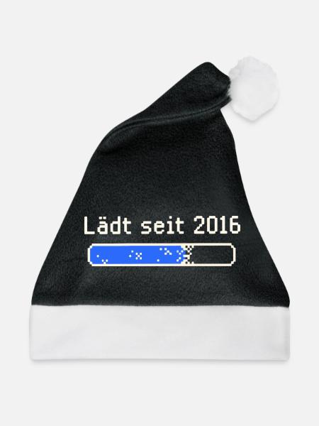 Lädt seit 2016 Pixelbar - Weihnachtsmütze - Schwarz/Weiß - Vorne