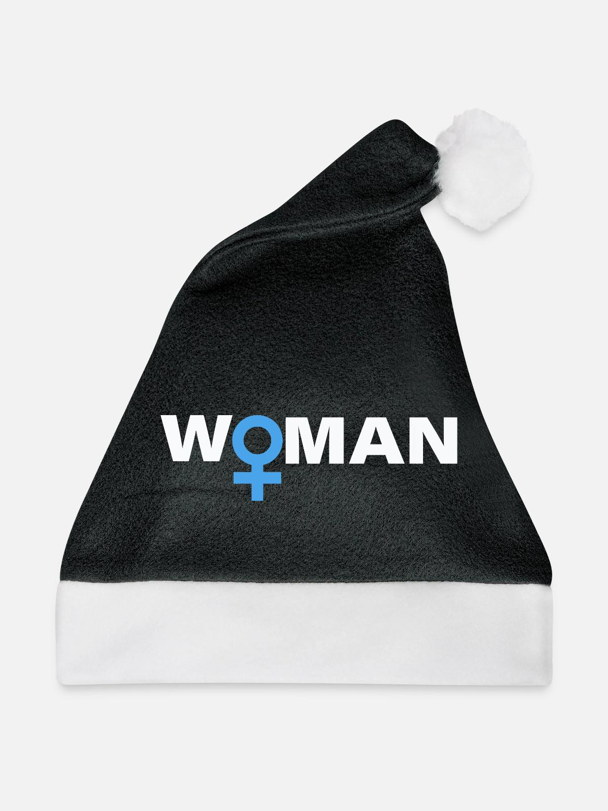 WOMAN - Weihnachtsmütze - Schwarz/Weiß - Vorne