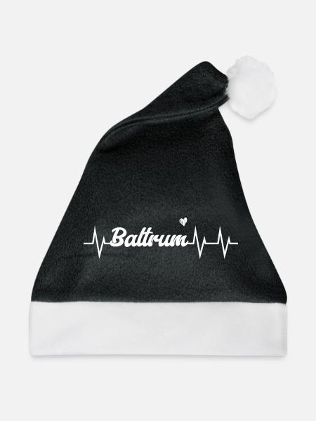 Heartbeat Baltrum - Weihnachtsmütze - Schwarz/Weiß - Vorne