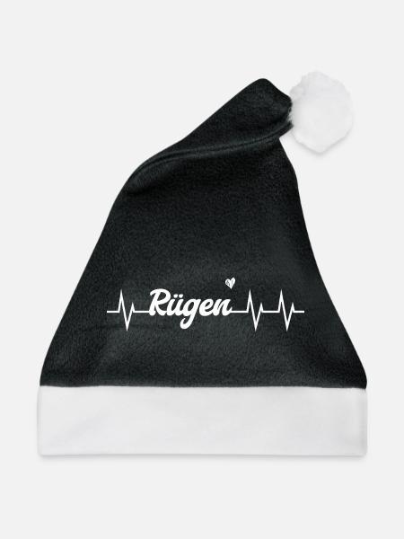 Heartbeat Rügen - Weihnachtsmütze - Schwarz/Weiß - Vorne