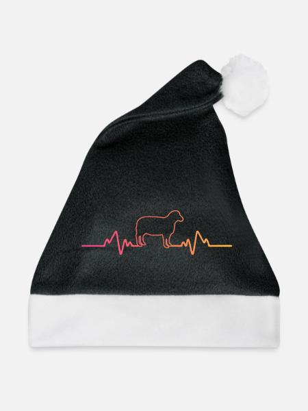 Schaf, Herzschlag, Schaf, Schaf. - Weihnachtsmütze - Schwarz/Weiß