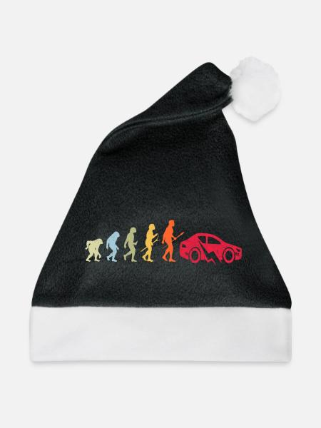 E-Auto Elektroauto Evolution - Weihnachtsmütze - Schwarz/Weiß