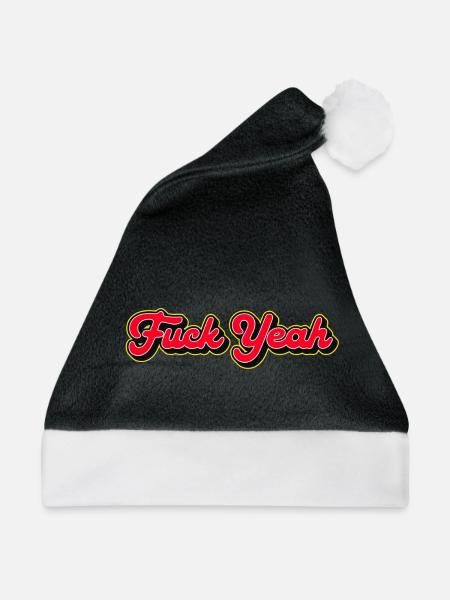 Verdammt ja, 3D Red Script - Weihnachtsmütze - Schwarz/Weiß