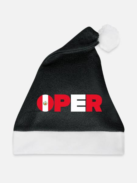 Peru - Weihnachtsmütze - Schwarz/Weiß