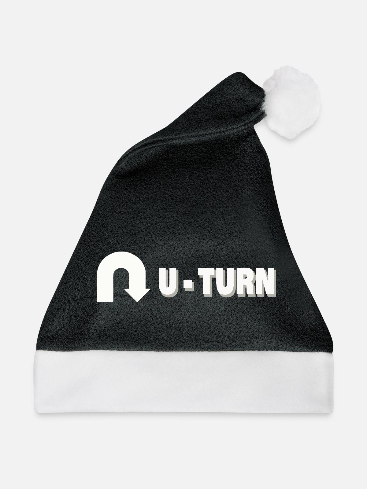U-TURN - Weihnachtsmütze - Schwarz/Weiß - Vorne