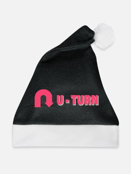 U-TURN - Weihnachtsmütze - Schwarz/Weiß