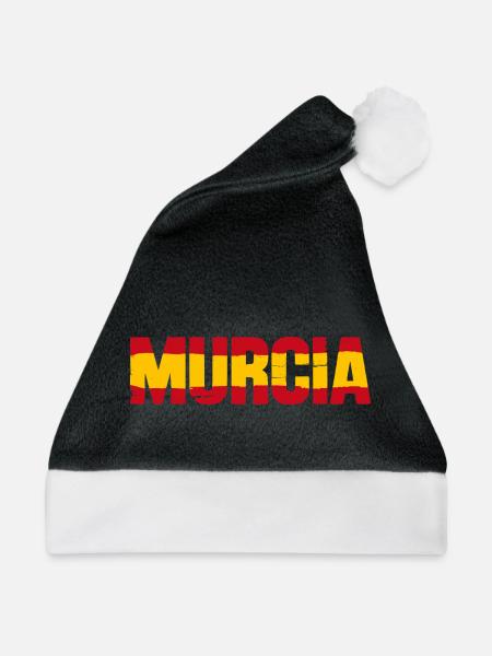 Murcia Flagge Spanien - Weihnachtsmütze - Schwarz/Weiß