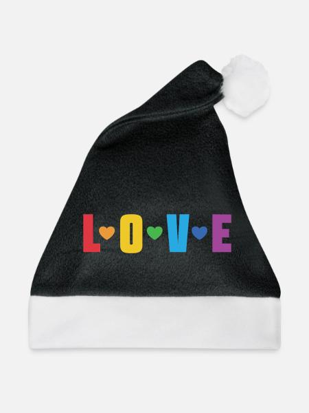 LGBT-Pride-Monat – Liebe ist Liebe - Weihnachtsmütze - Schwarz/Weiß