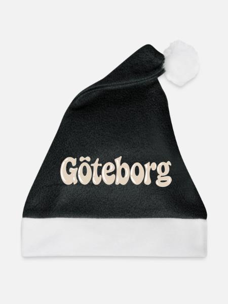 Göteborger Beige-Glyphe - Weihnachtsmütze - Schwarz/Weiß