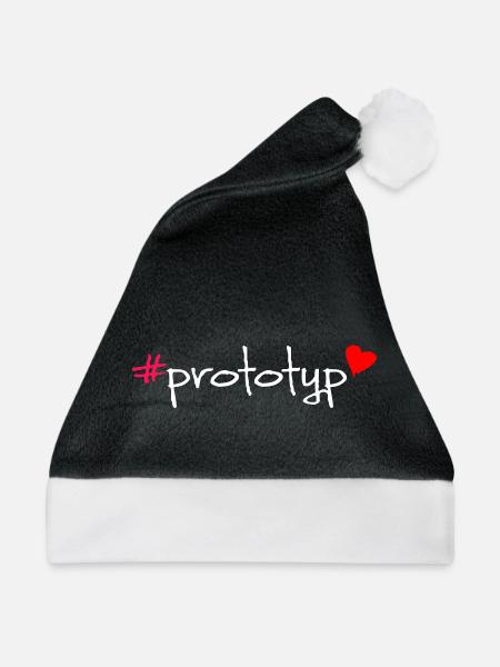 #prototyp - Weihnachtsmütze - Schwarz/Weiß - Vorne