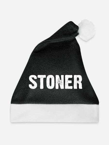 Stoner-Musik-Logo-Design - Weihnachtsmütze - Schwarz/Weiß