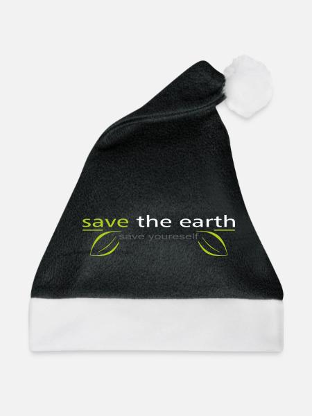 save_the_earth - Weihnachtsmütze - Schwarz/Weiß