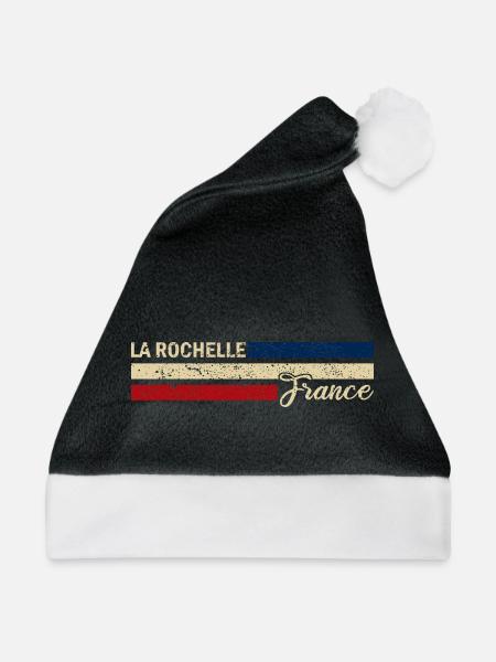 France - La Rochelle - Frankreich - Flagge - Weihnachtsmütze - Schwarz/Weiß