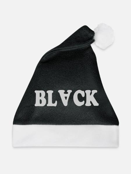 BLACK - Weihnachtsmütze - Schwarz/Weiß