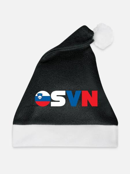 Slowenien - Weihnachtsmütze - Schwarz/Weiß