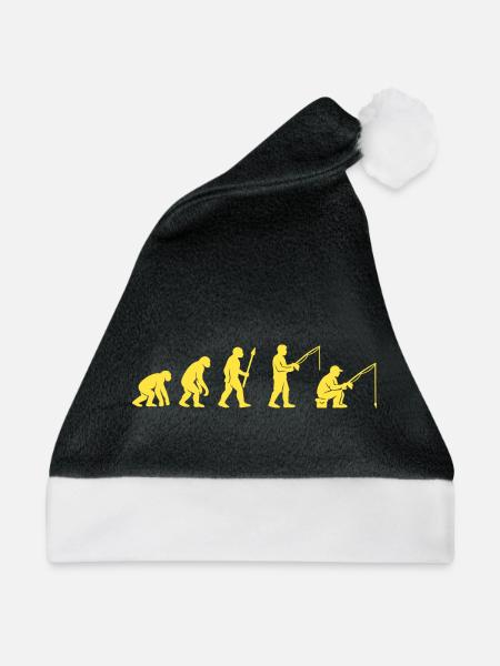 Fischereievolution Pfad Design - Weihnachtsmütze - Schwarz/Weiß