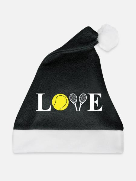 Ich liebe Tennis - Weihnachtsmütze - Schwarz/Weiß
