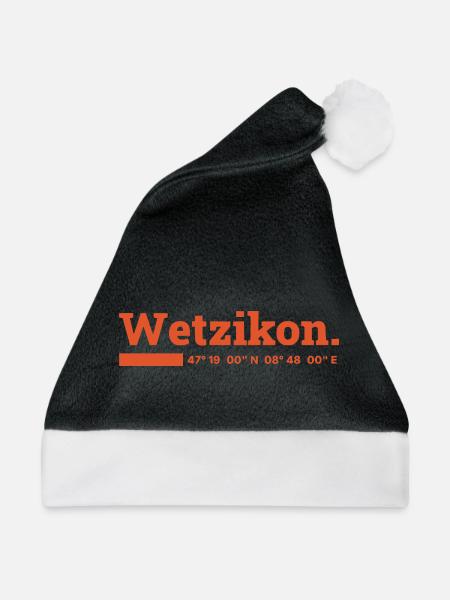 Wetzikon Koordinaten - Weihnachtsmütze - Schwarz/Weiß