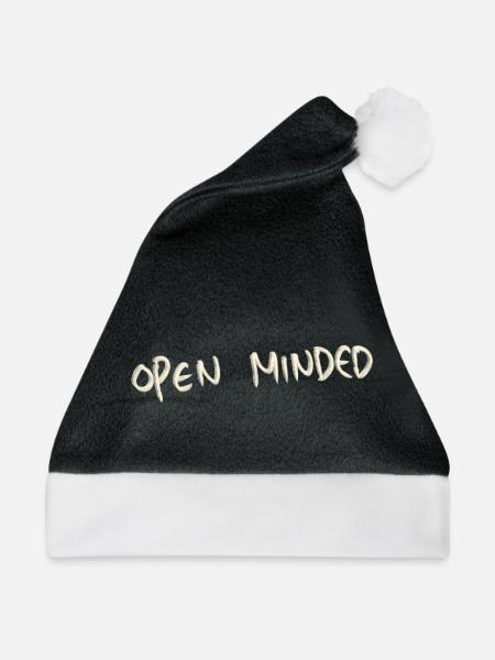 Open minded - Weihnachtsmütze - Schwarz/Weiß - Vorne