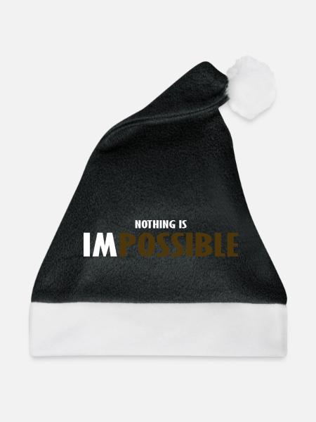 NICHTS IST UNMÖGLICH - Weihnachtsmütze - Schwarz/Weiß