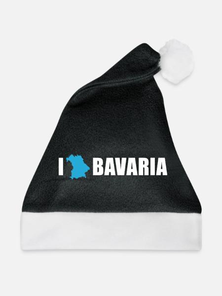 I love Bavaria Bayern - Weihnachtsmütze - Schwarz/Weiß