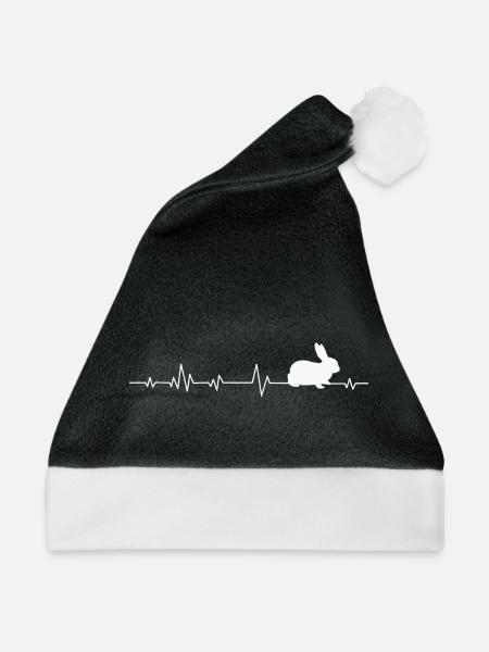 Hase Kaninchen - Weihnachtsmütze - Schwarz/Weiß