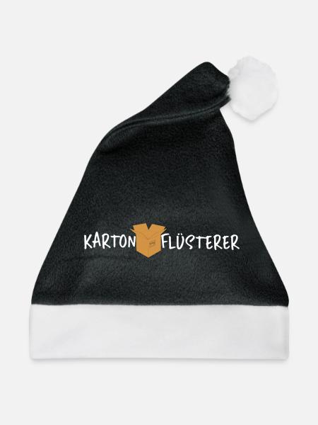 Karton Flüsterer - Weihnachtsmütze - Schwarz/Weiß