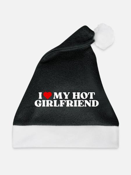 I love my hot girlfriend! süßer couple Spruch cool - Weihnachtsmütze - Schwarz/Weiß