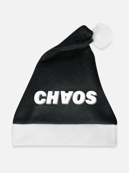 CHAOS - Weihnachtsmütze - Schwarz/Weiß - Vorne